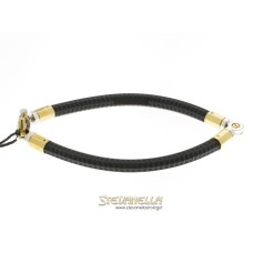 BARAKA' bracciale in oro giallo e bianco 18kt con caucciù referenza BR21040 new